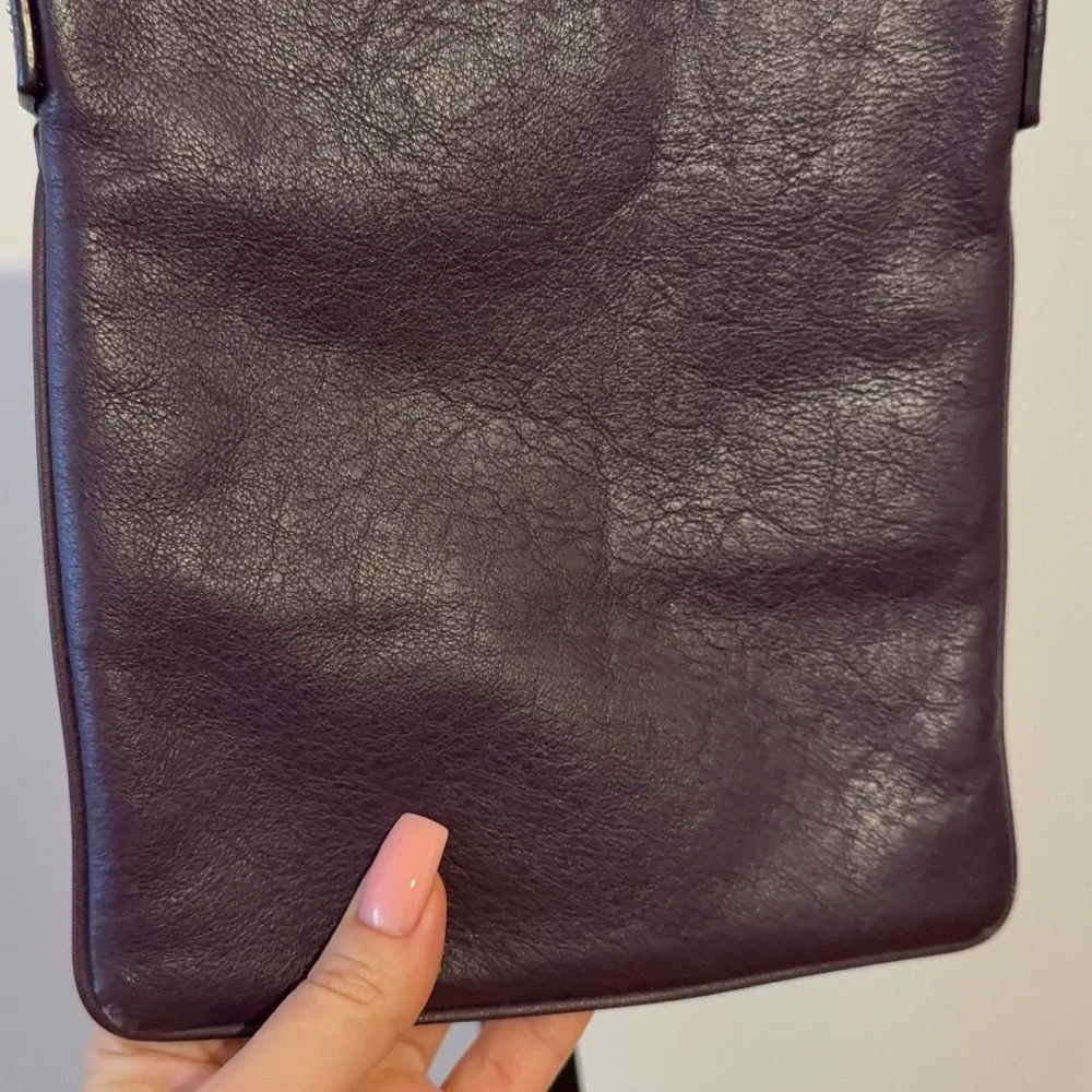 Vintage Coach Legacy Leather Swingpack Bag in Plum